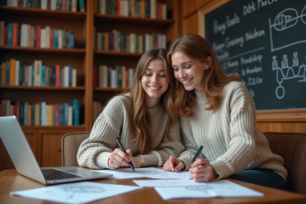 Deux femmes discutant autour d