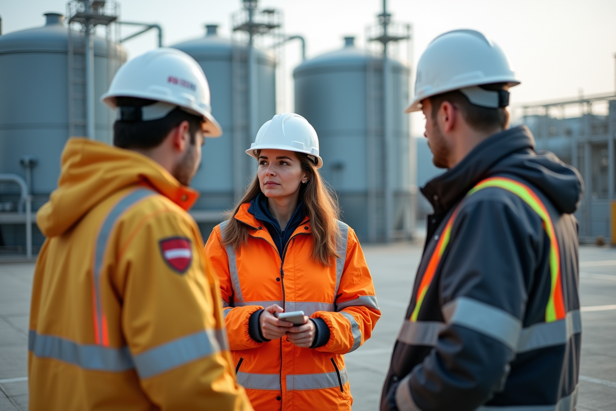 Groupe de professionnels lors d