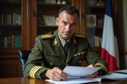Officier de l'armée de terre en uniforme examinant sa grille indiciaire et les documents relatifs au PPCR 2026