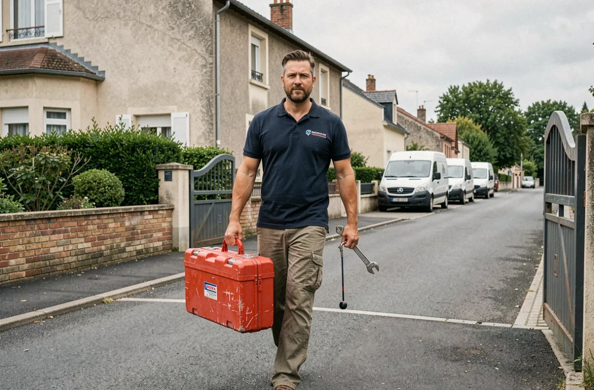 Technicien multiservices OME Rénovation se rendant en dépannage dans une maison de Troyes